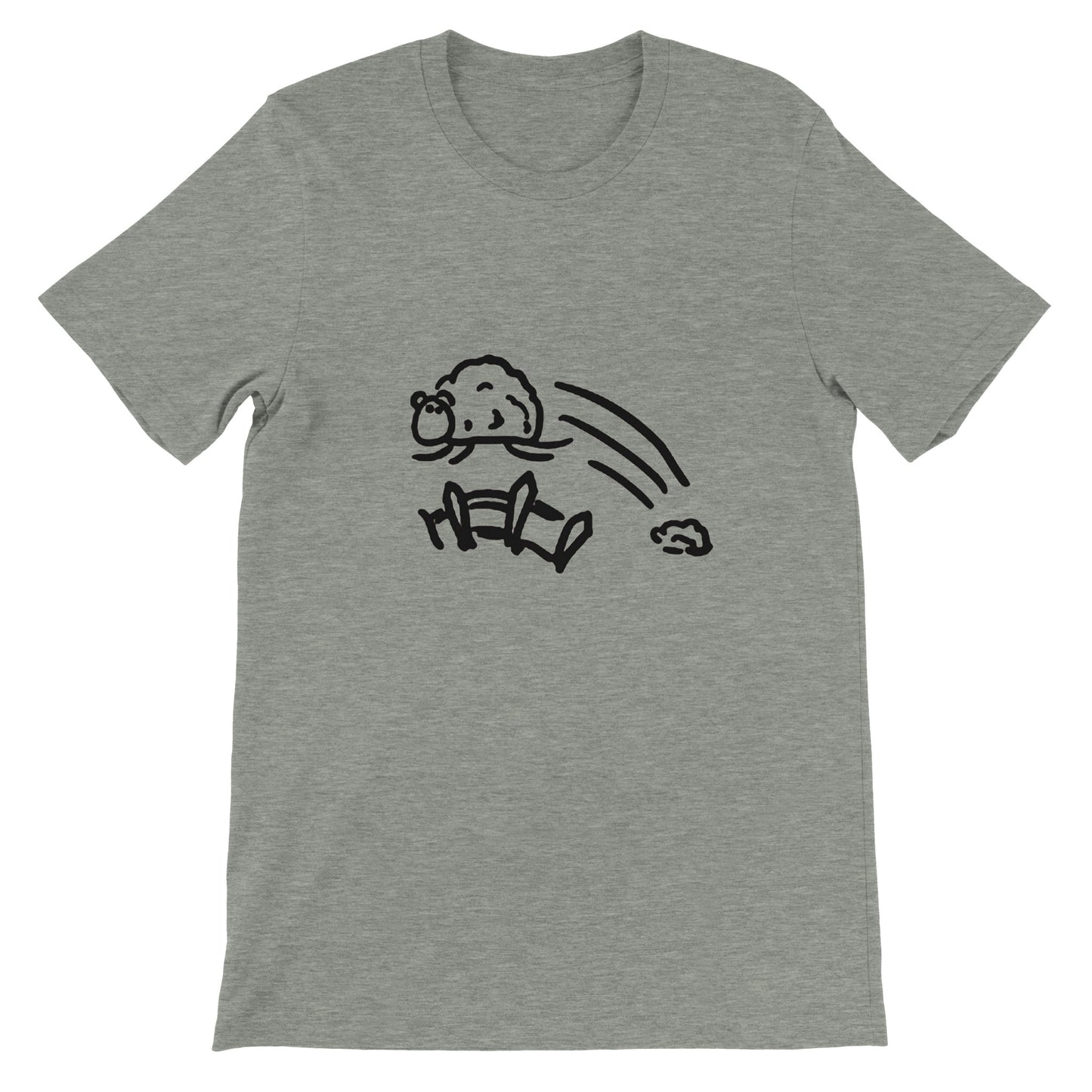 Budget Unisex Crewneck T-shirt/Sheep-Jumping-The-Fence