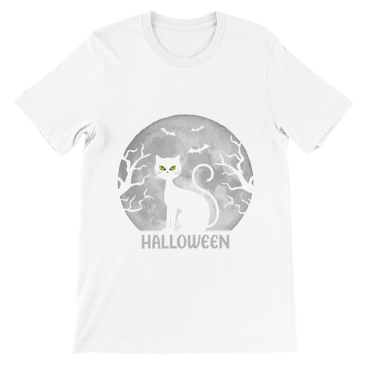 Budget Unisex Crewneck T-shirt/Halloween-Spooky-Cat