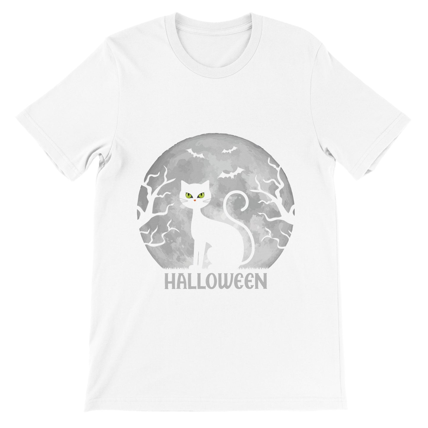 Budget Unisex Crewneck T-shirt/Halloween-Spooky-Cat