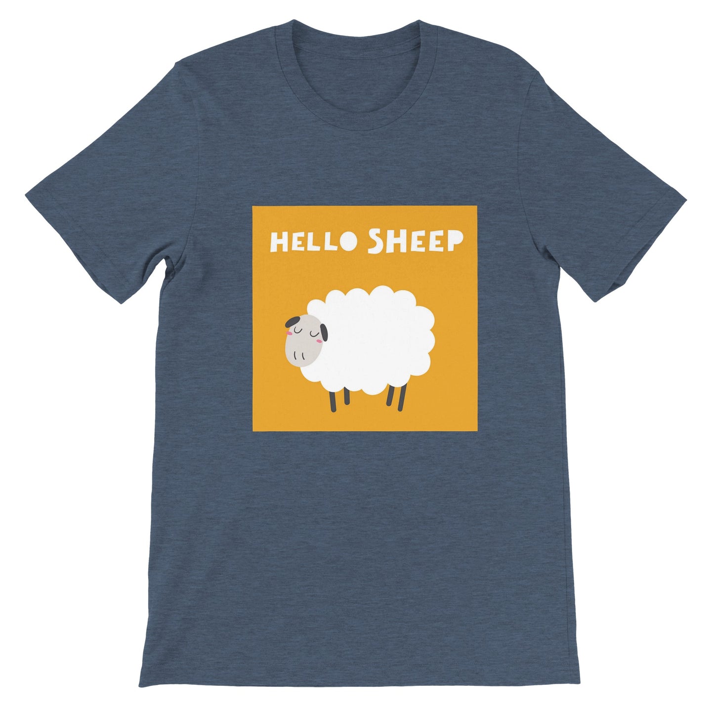 Budget Unisex Crewneck T-shirt/Hello-Sheep