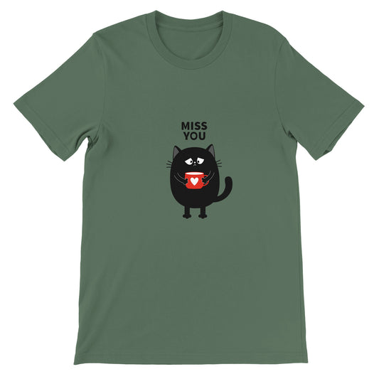 Günstiges Unisex-T-Shirt mit Rundhalsausschnitt/Miss-You