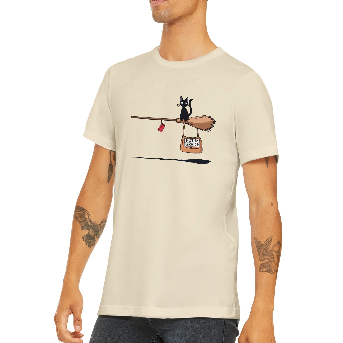 Günstiges Unisex-T-Shirt mit Rundhalsausschnitt/Nicht im Einsatz