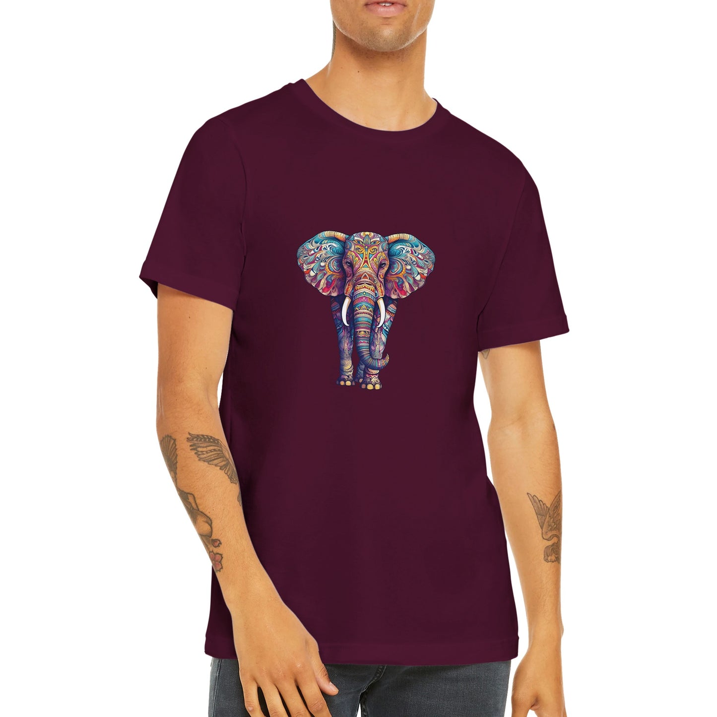 Budget Unisex Crewneck T-shirt/Elephant-Art