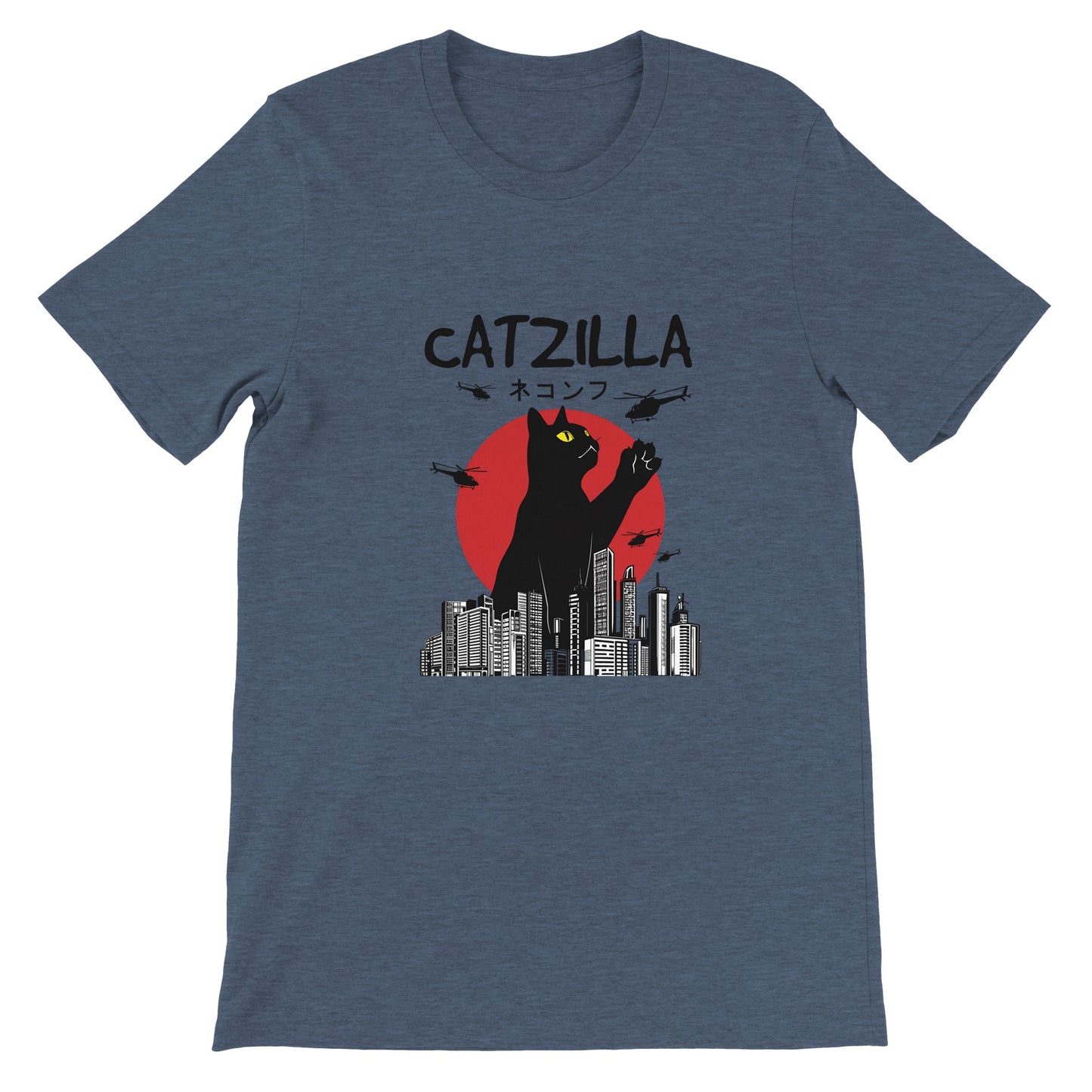 Budget Unisex Crewneck T-shirt/Catzilla