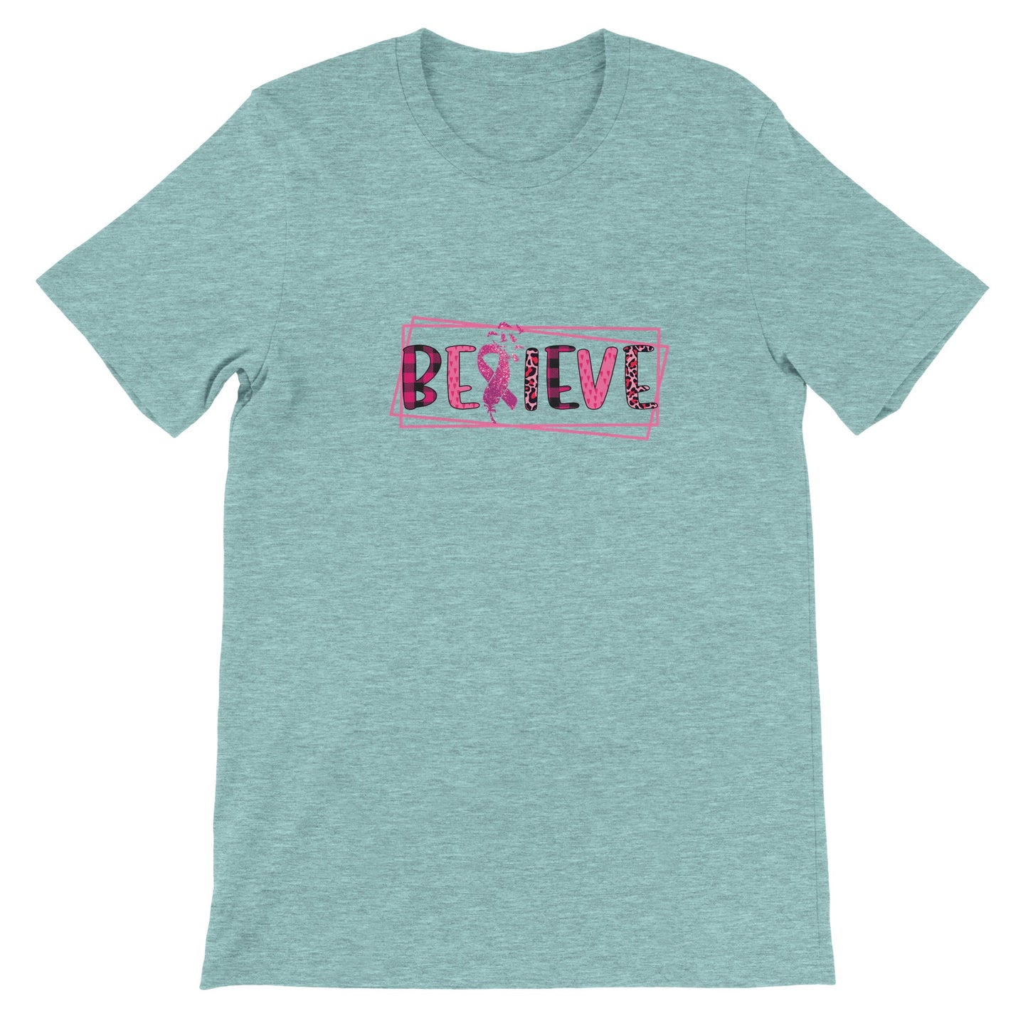 Budget Unisex Crewneck T-shirt/Believe-Cancer-Motivation