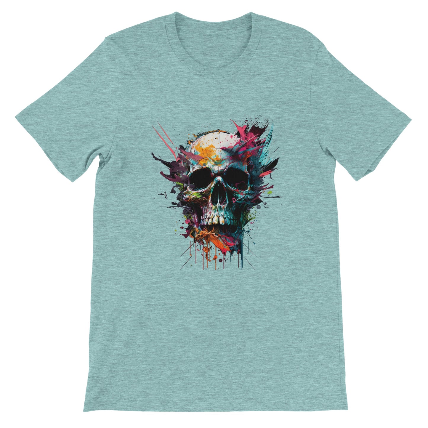 Budget Unisex Crewneck T-shirt/Skull-Art