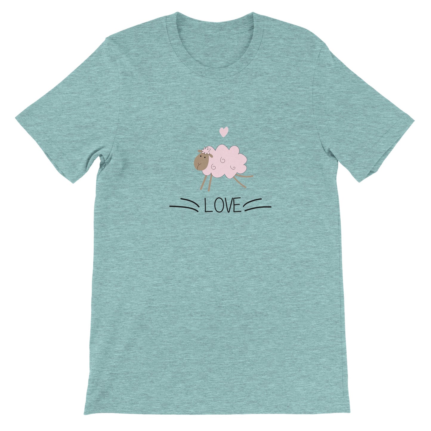 Budget Unisex Crewneck T-shirt/Love-Sheep