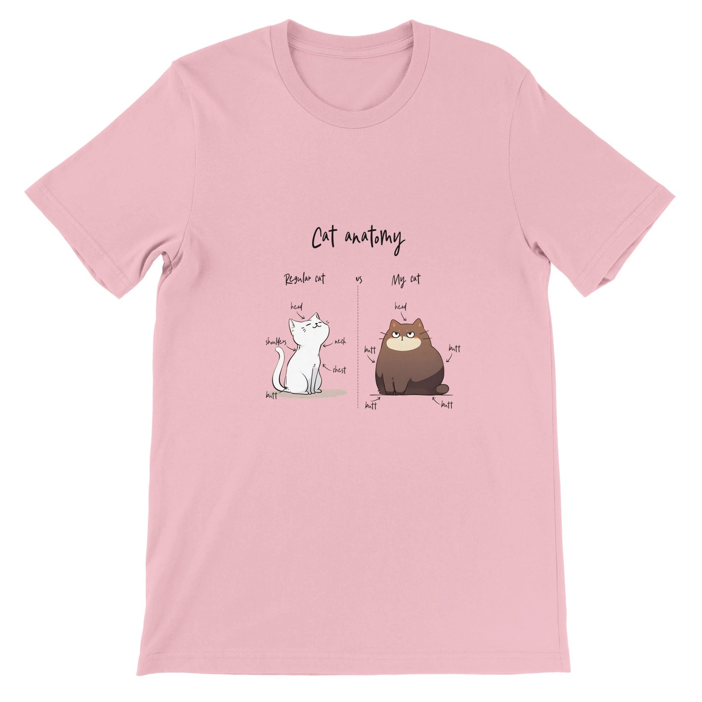 Budget Unisex Crewneck T-shirt/Cat-Anatomy