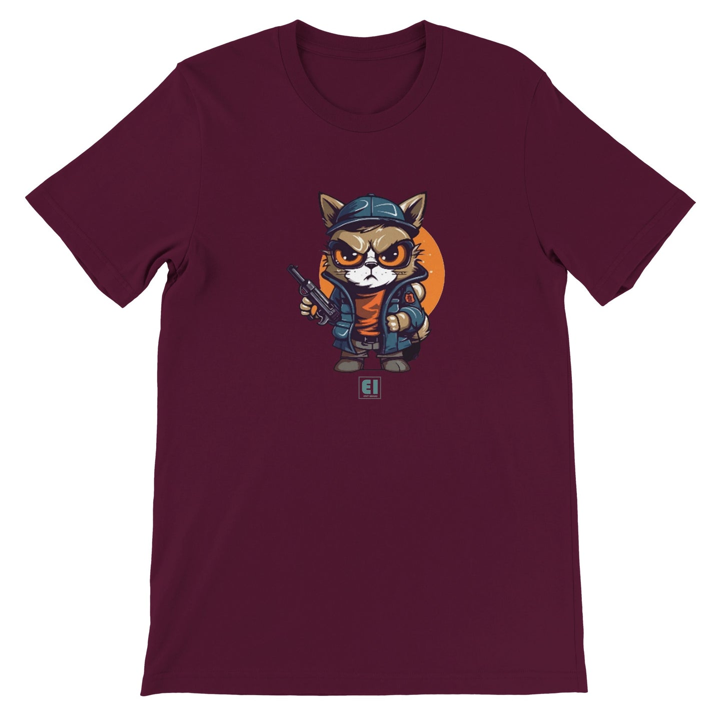 Günstiges Unisex-T-Shirt mit Rundhalsausschnitt/Cat-Fellow