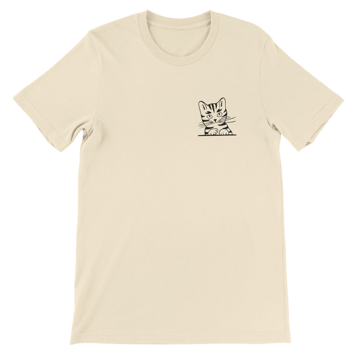 Budget Unisex Crewneck T-shirt/Cat-In-Pocket