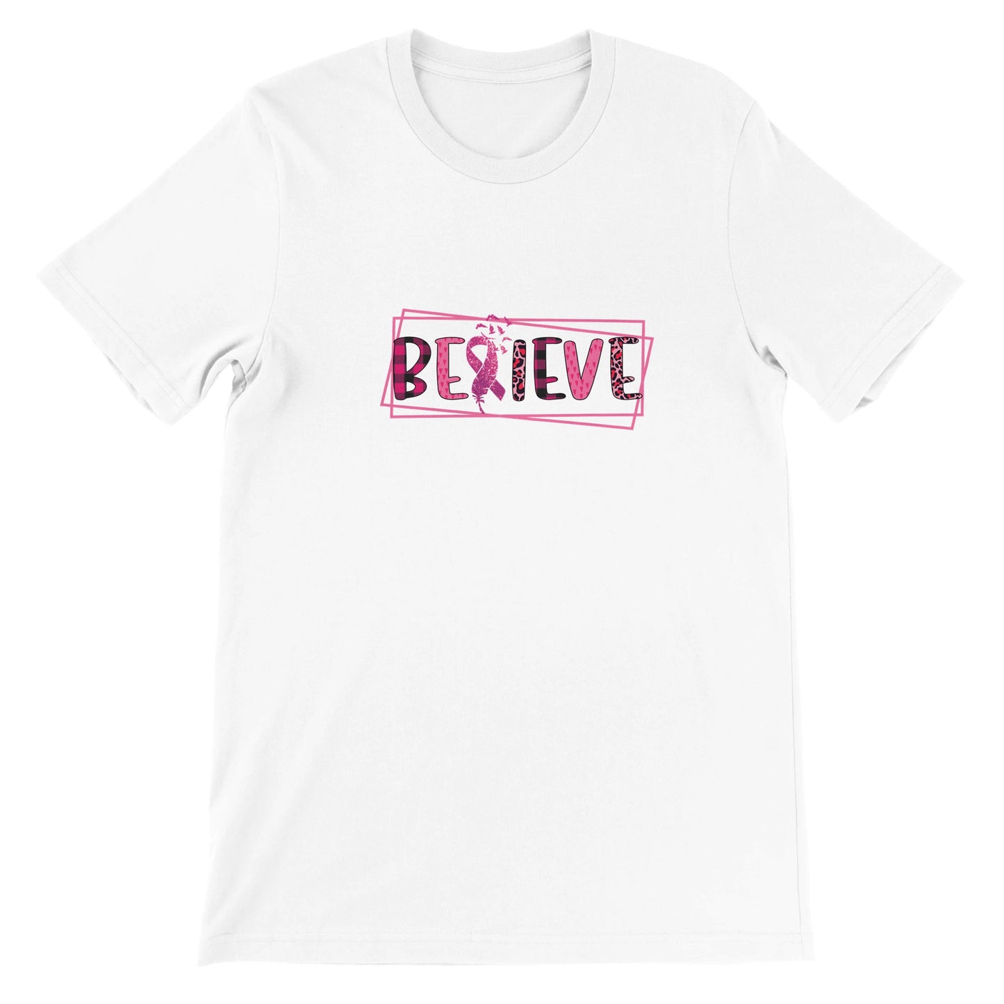 Budget Unisex Crewneck T-shirt/Believe-Cancer-Motivation