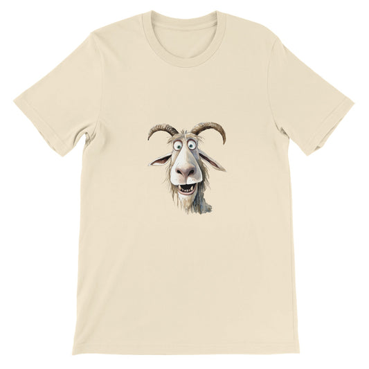Budget Unisex Crewneck T-Shirt/Lustige Ziege