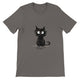Budget Unisex Crewneck T-shirt/Funny-Hairy-Black-Cat-What - Enet Images