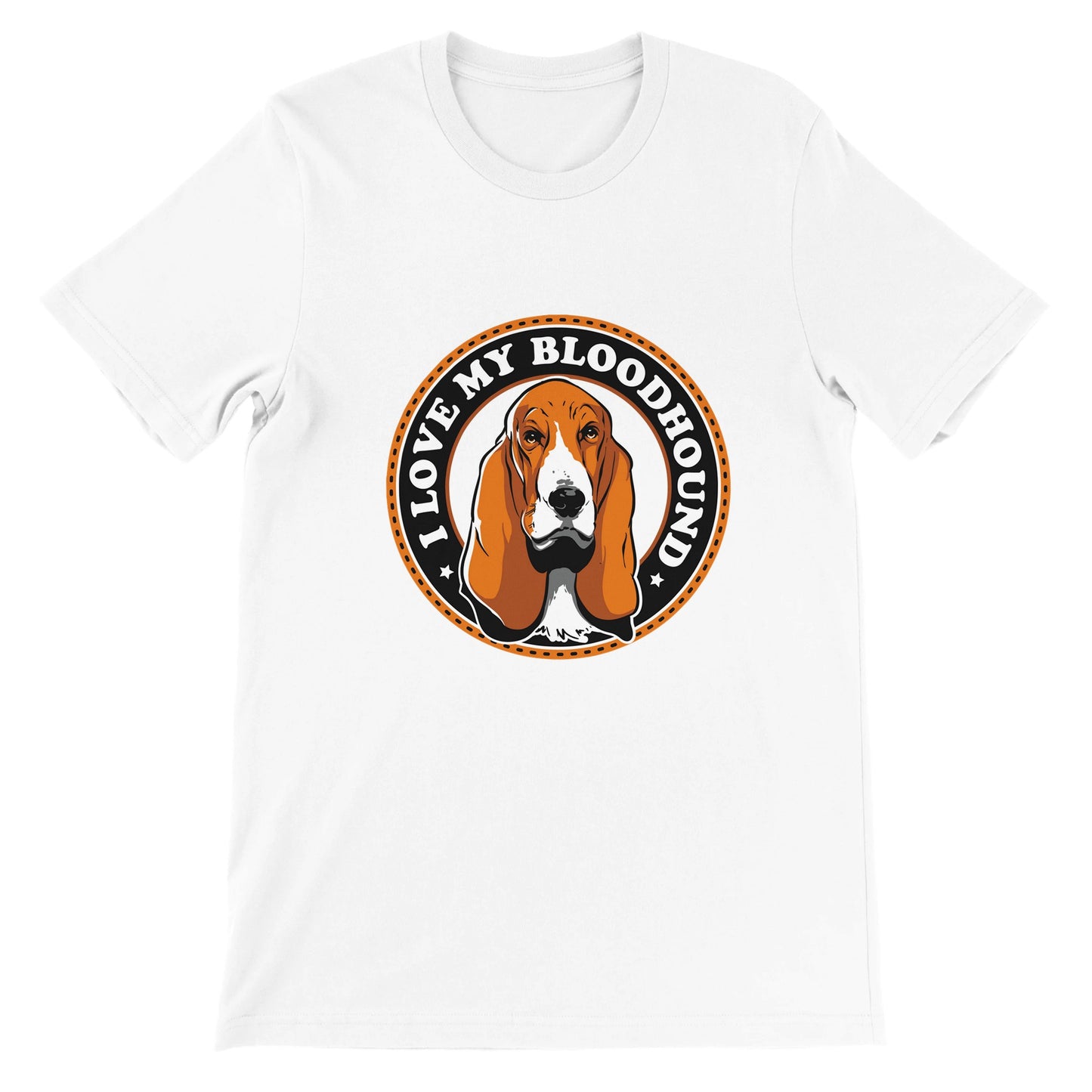 Budget Unisex Crewneck T-shirt/Bloodhound-Dog