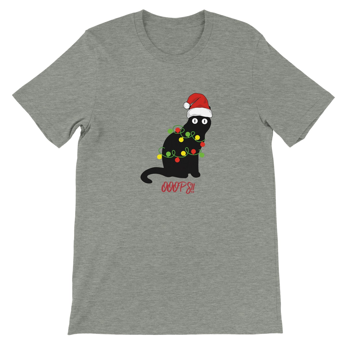 Budget Unisex Crewneck T-shirt/Cat-Christmas