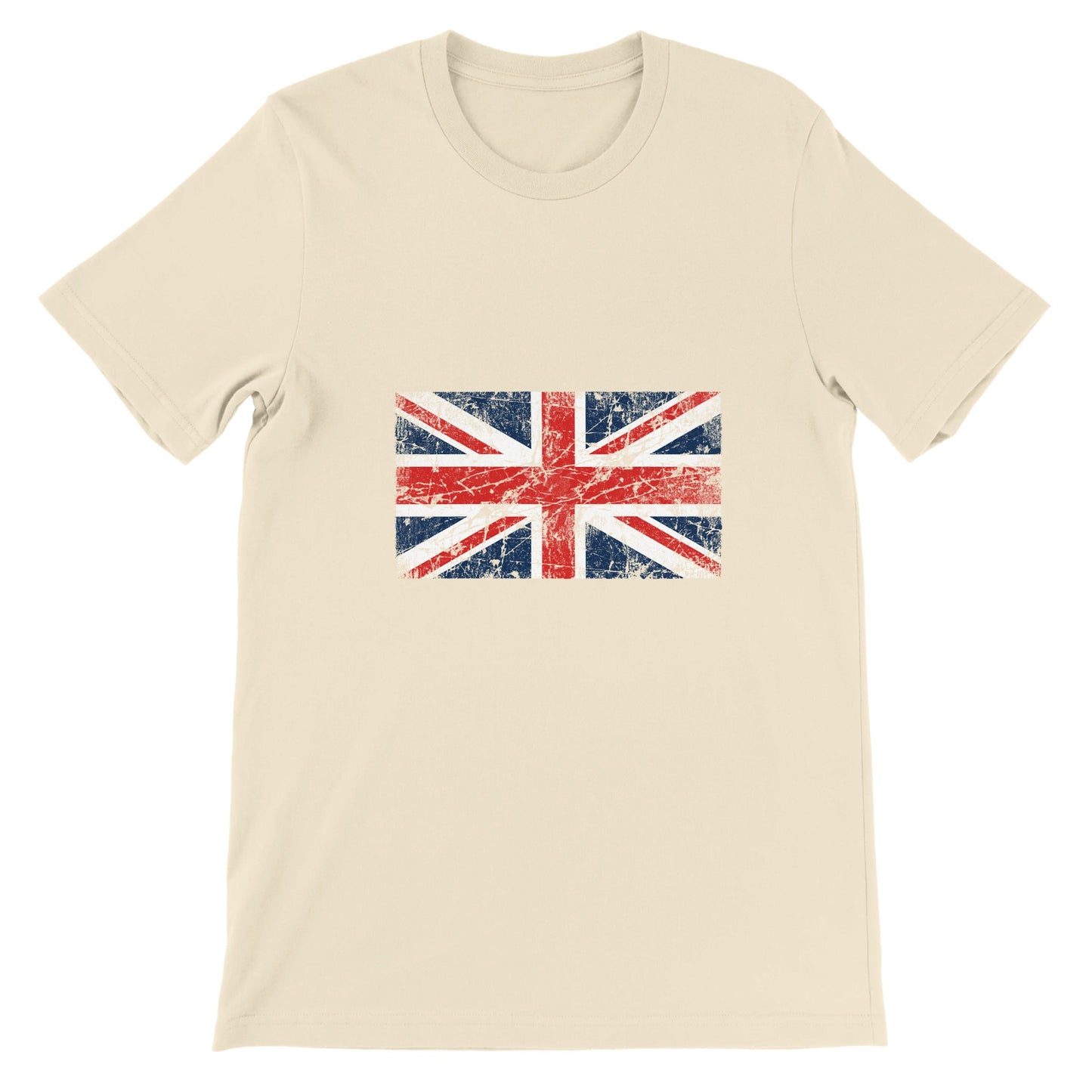 Budget Unisex Crewneck T-shirt/UK-Flag-Vintage