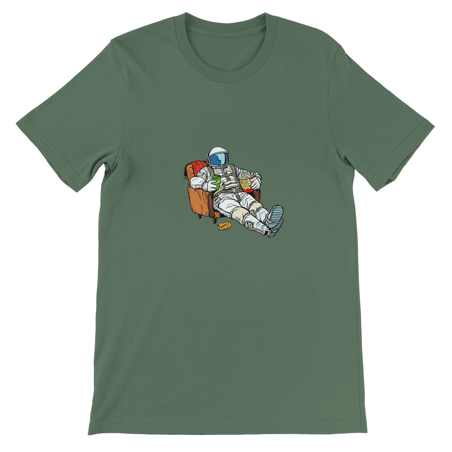 Budget Unisex Crewneck T-shirt/Astronaut-Relaxing