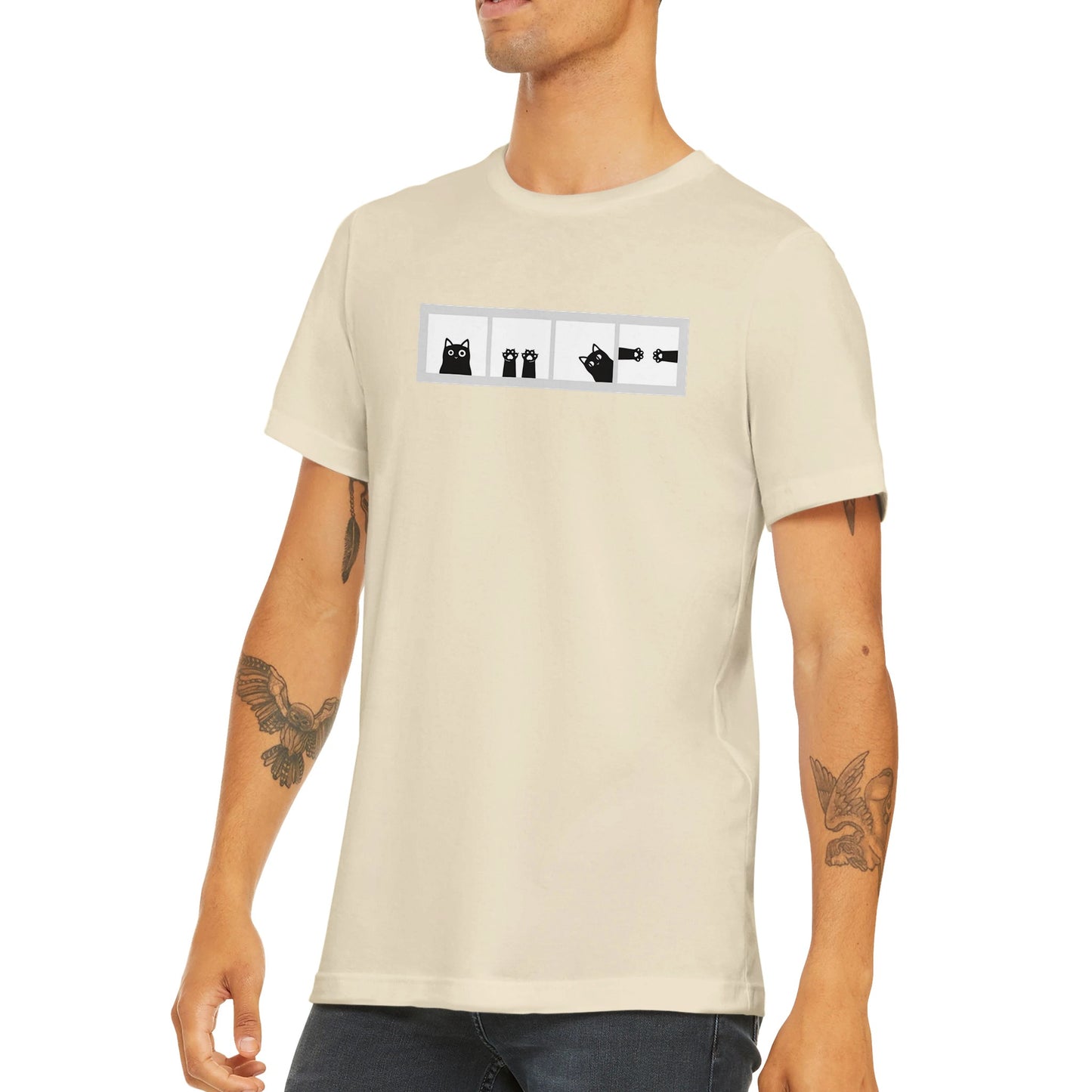 Budget Unisex Crewneck T-Shirt/Katzenfenster