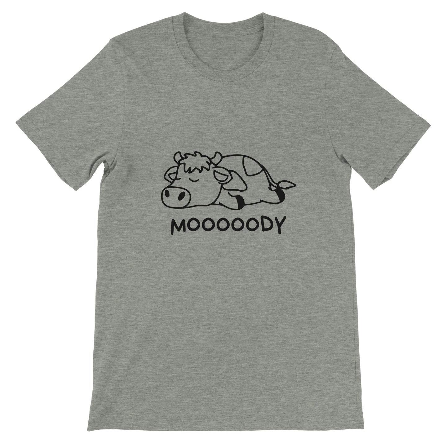 Budget Unisex Crewneck T-shirt/Moody-Cow