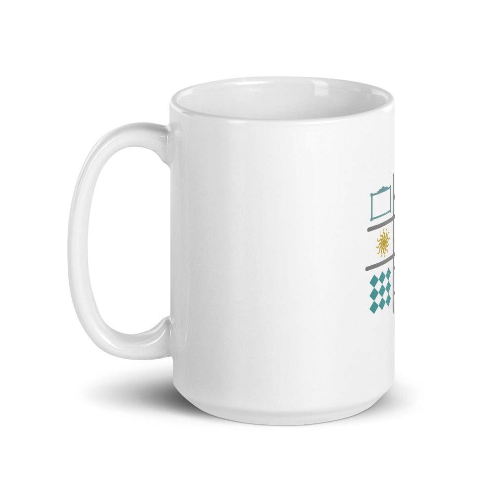 White glossy mug/Artistic Shapes - Enet Images