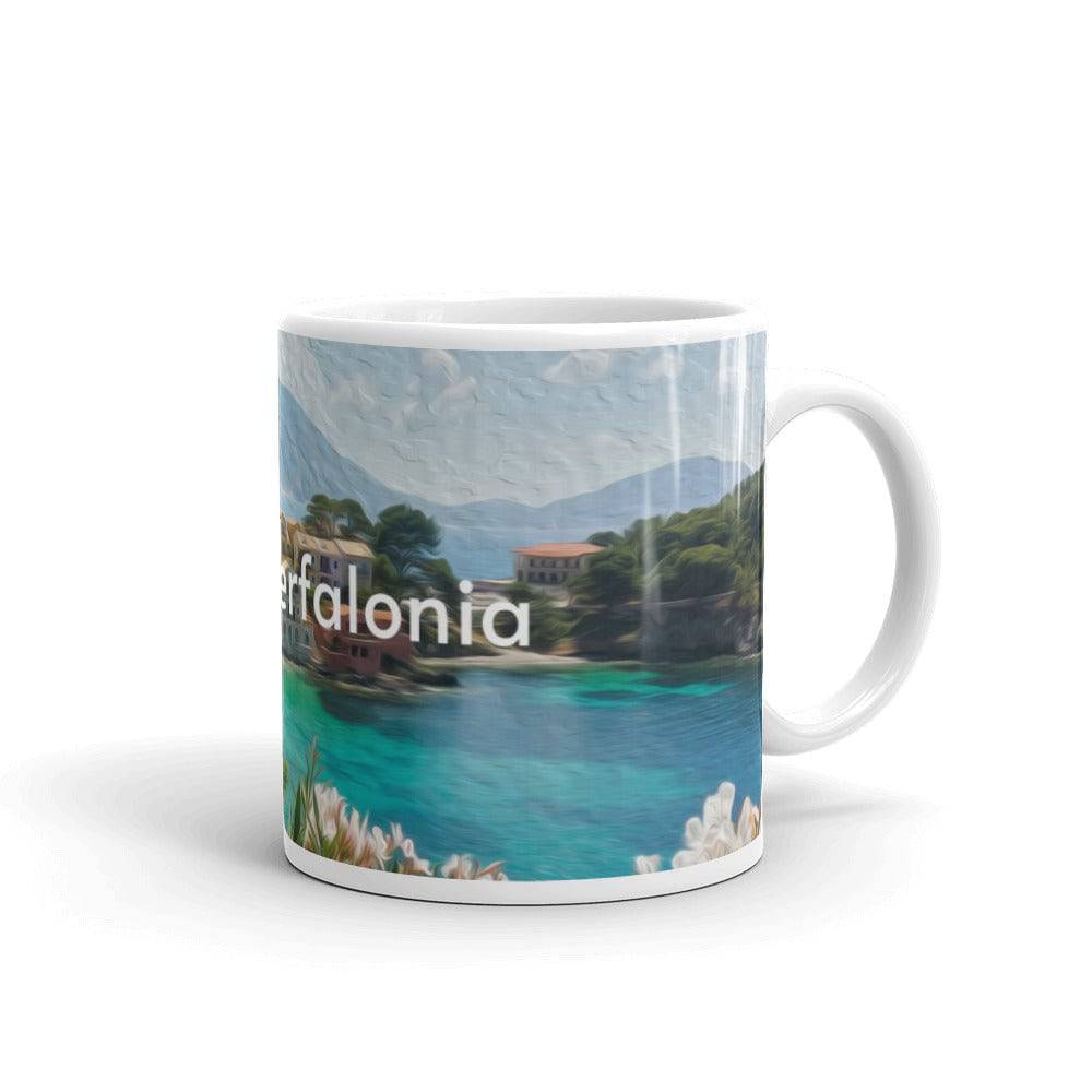 White glossy mug/Assos village 01 - Enet Images