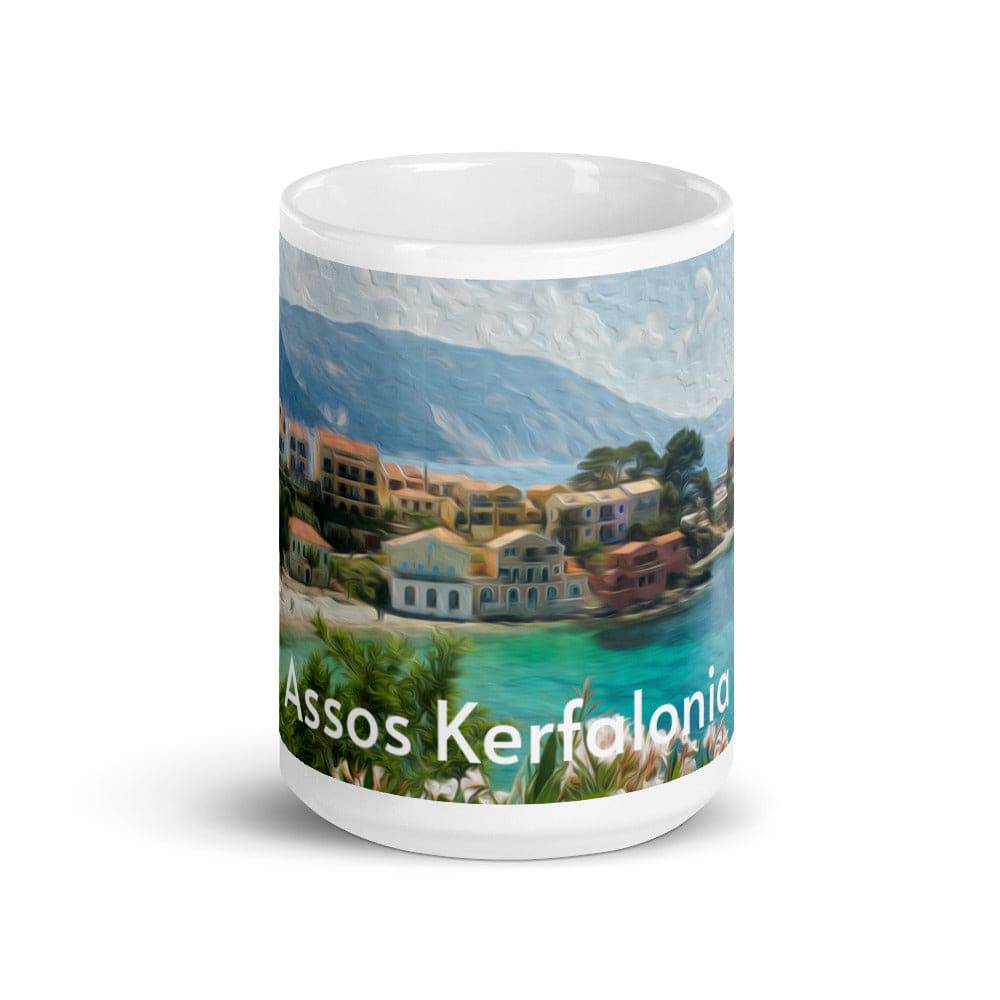 White glossy mug/Assos village 01 - Enet Images