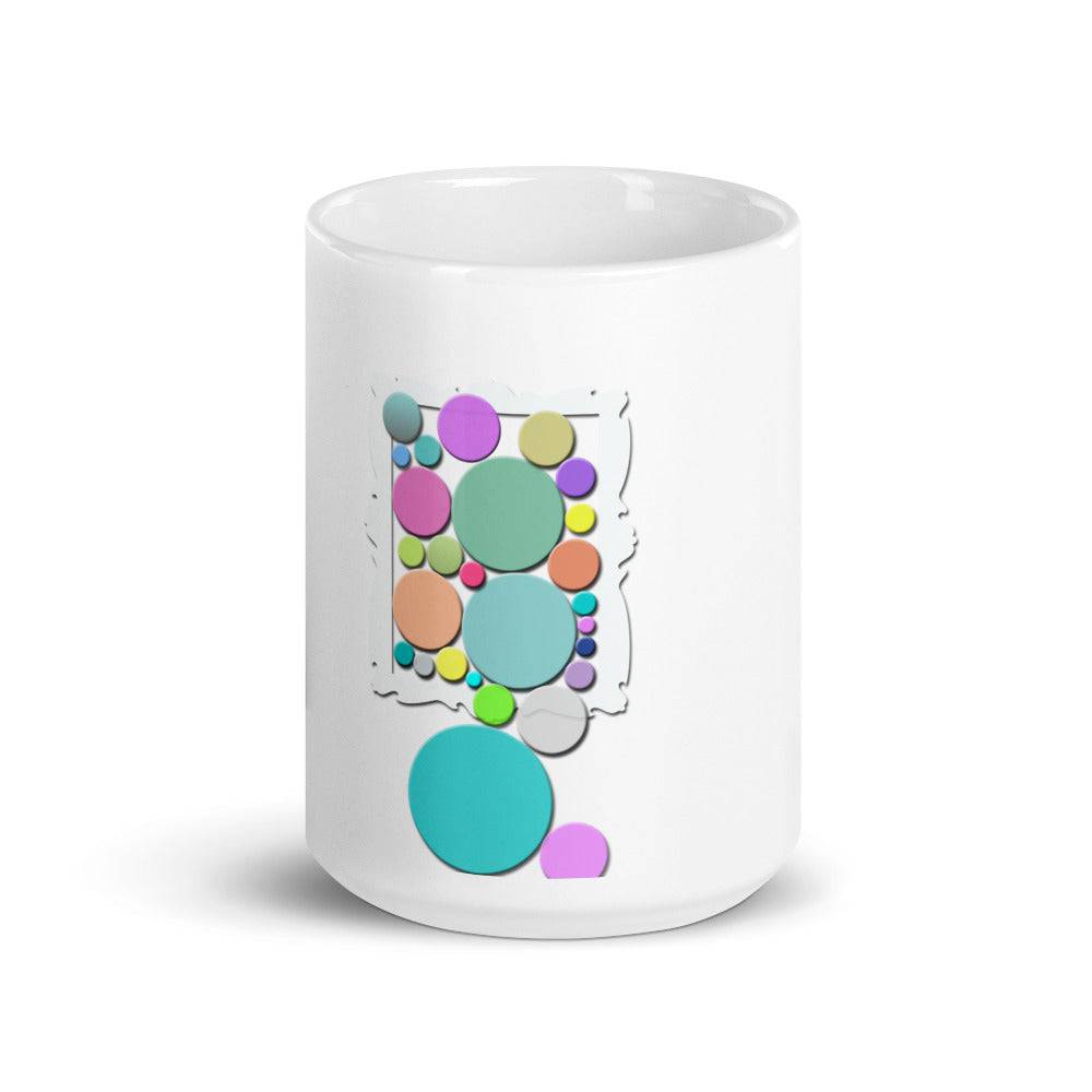 White glossy mug/Bubbles-Frame - Enet Images