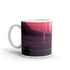 White glossy mug/Couple Against The Sunset - Enet Images