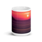 White glossy mug/Couple Against The Sunset - Enet Images