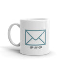 White glossy mug/Mail - Enet Images