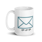 White glossy mug/Mail - Enet Images