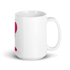 White glossy mug/Melting Heart - Enet Images