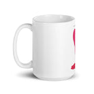 White glossy mug/Melting Heart - Enet Images