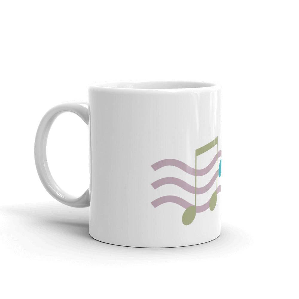 White glossy mug/Music - Enet Images