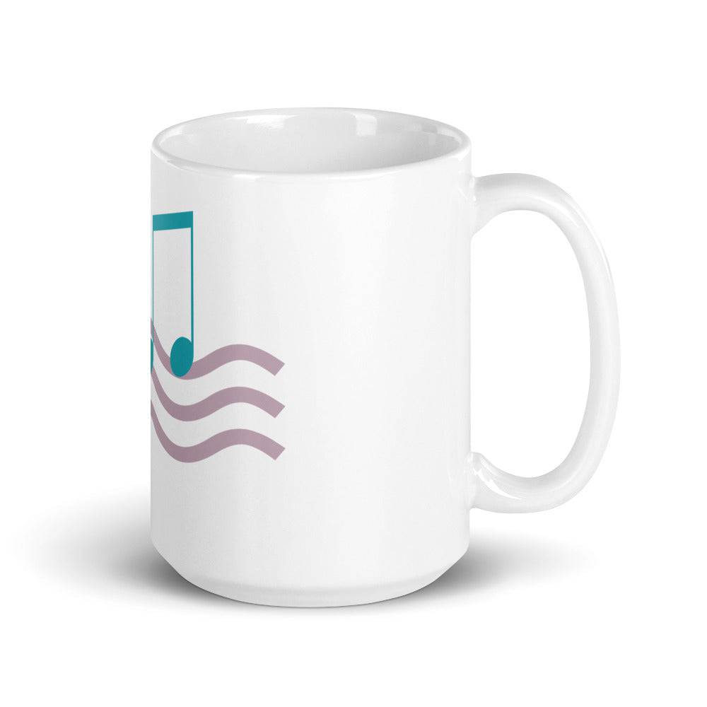 White glossy mug/Music - Enet Images