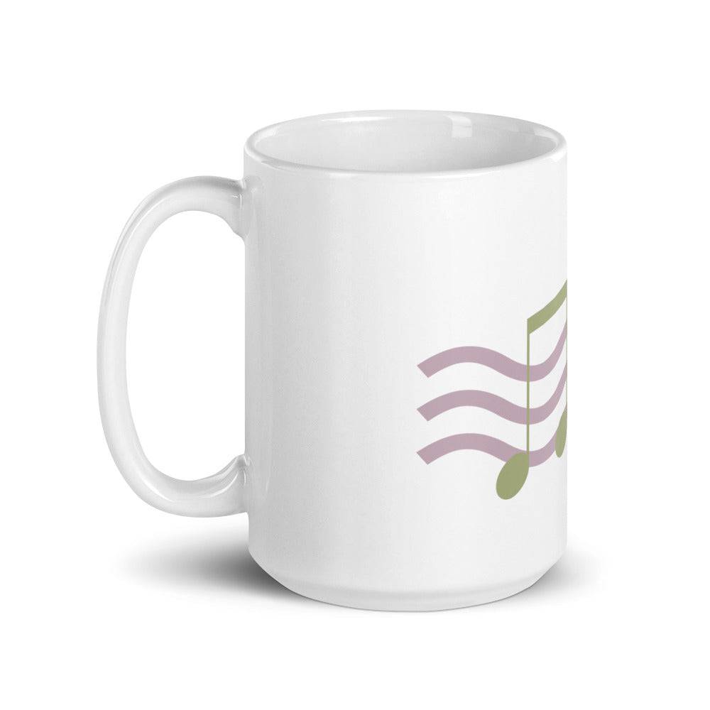 White glossy mug/Music - Enet Images