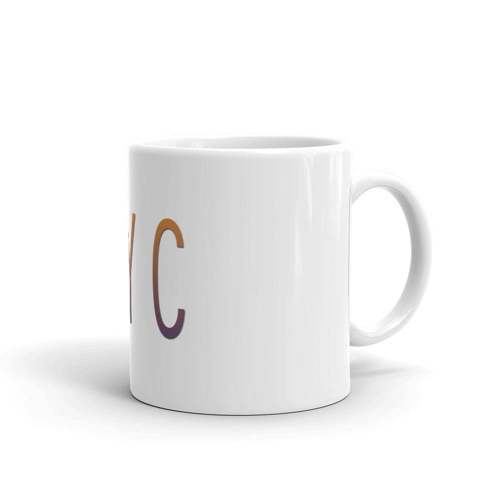 White glossy mug/NYC - Enet Images