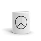 White glossy mug/Peace Black - Enet Images