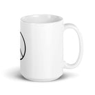 White glossy mug/Peace Black - Enet Images