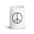 White glossy mug/Peace Black - Enet Images