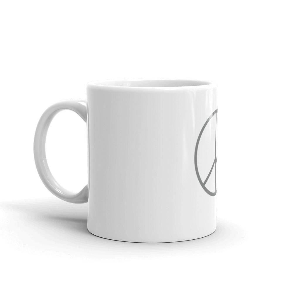 White glossy mug/Peace Grey - Enet Images