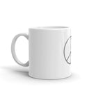 White glossy mug/Peace Grey - Enet Images