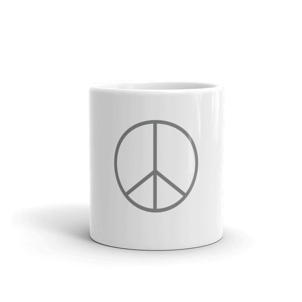 White glossy mug/Peace Grey - Enet Images