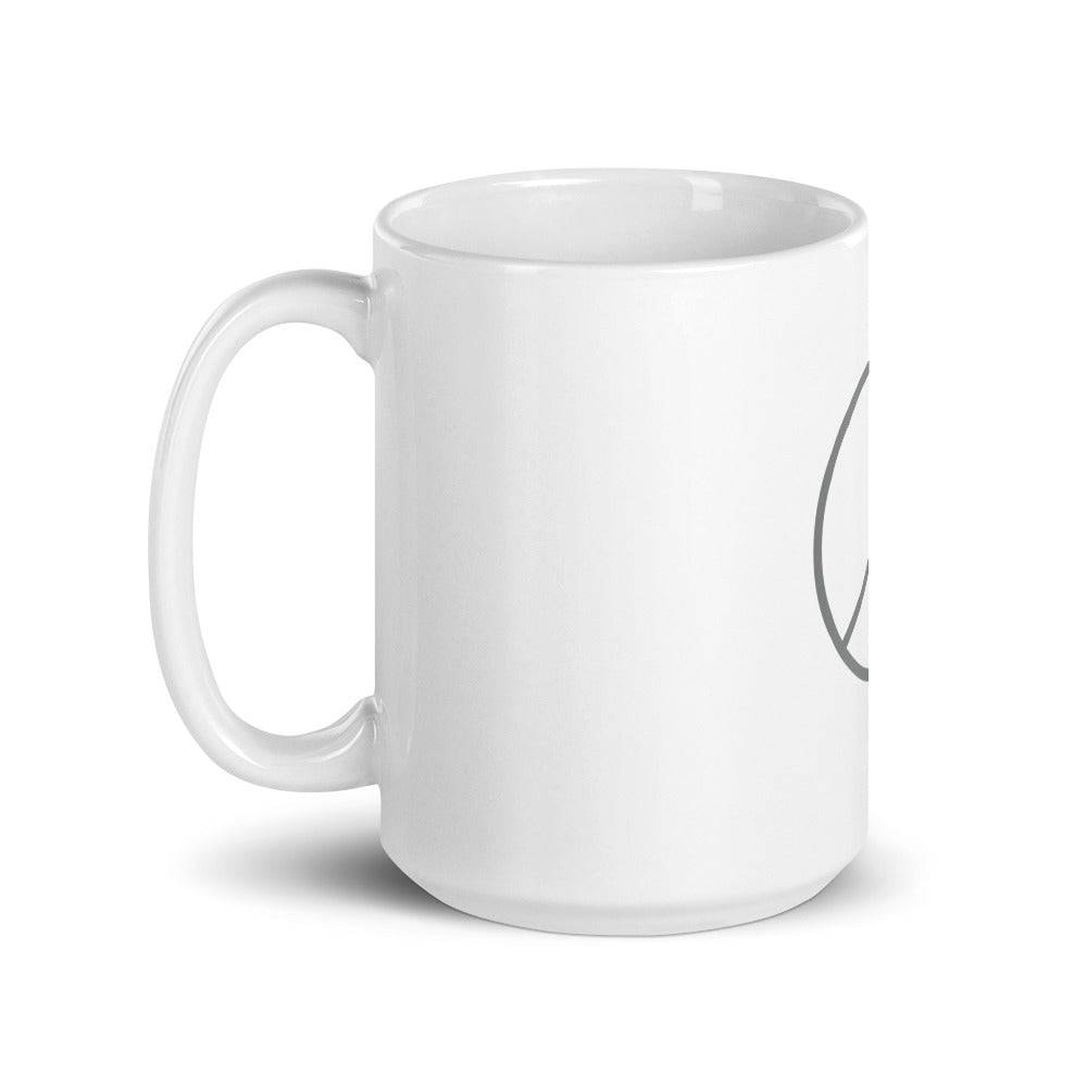 White glossy mug/Peace Grey - Enet Images