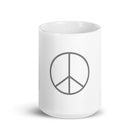 White glossy mug/Peace Grey - Enet Images