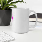 White glossy mug/Pet Print Fushia - Enet Images