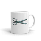 White glossy mug/Scissor - Enet Images