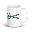 White glossy mug/Scissor - Enet Images