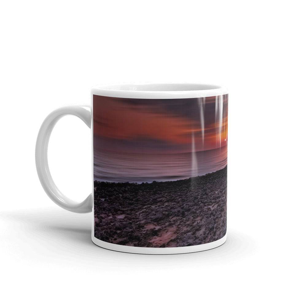 White glossy mug/Sunset On Mars - Enet Images