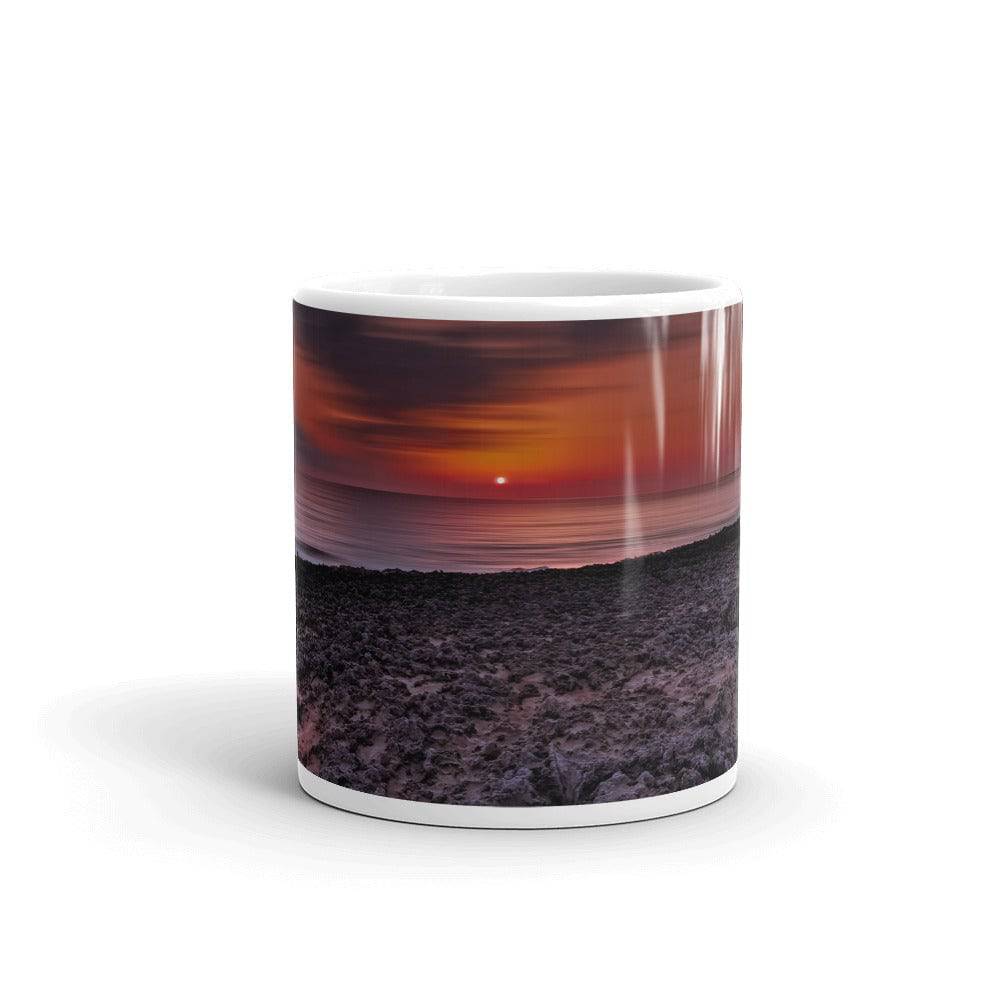 White glossy mug/Sunset On Mars - Enet Images